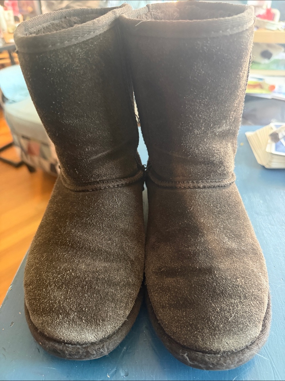 Willowbee Classic Suede Shearling Boots - Dark Brown